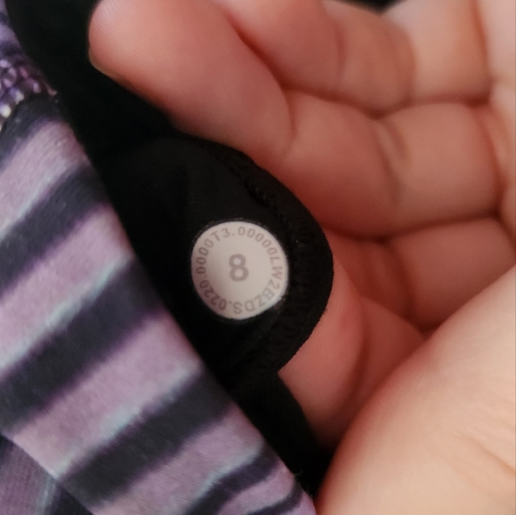 (8) Fast Lane Energy Bra Longline Purple Multi Lululemon seawheeze - Picture 3 of 4